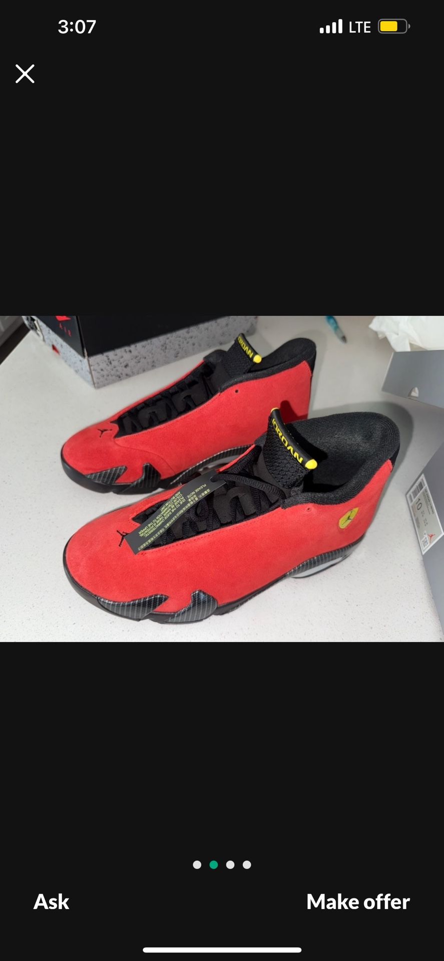 Jordan 14 Ferrari Size 9