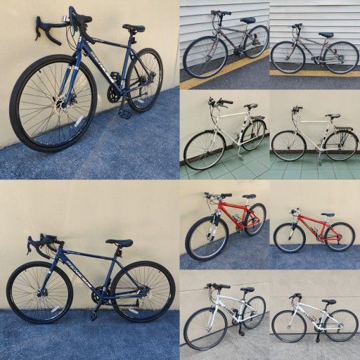 5 Hybrid Gravel/Road/Mountain Bikes - Specialized, Giant, Trek, Jamis, Raleigh - Disc Brakes, Tuned!, Real To Ride! - 26", 28", 700c Tires - OFFERS!