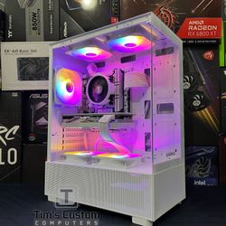 White AMD Gaming PC