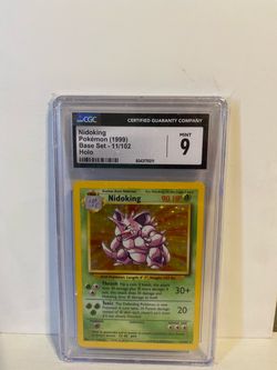 Nidoking 1999 Pokémon Base Set Holo CGC 9 Mint