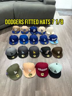 MLB New Era Los Angeles Dodgers Patch And Non Patch Múltiple Colors 59fifty Fitted Hats Size 7 1/8