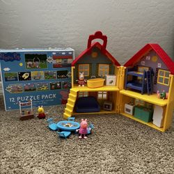 Peppa Pig Playhouse And Puzzles 