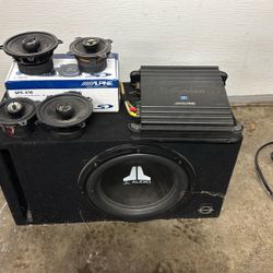 Speakers, Amp, Sub And Sub Box $200.00 OBO