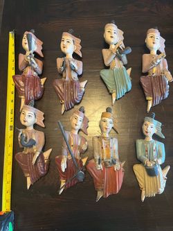 Hanging Asian figurines