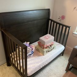 Crib With Dresser, Nightstand And Chair 