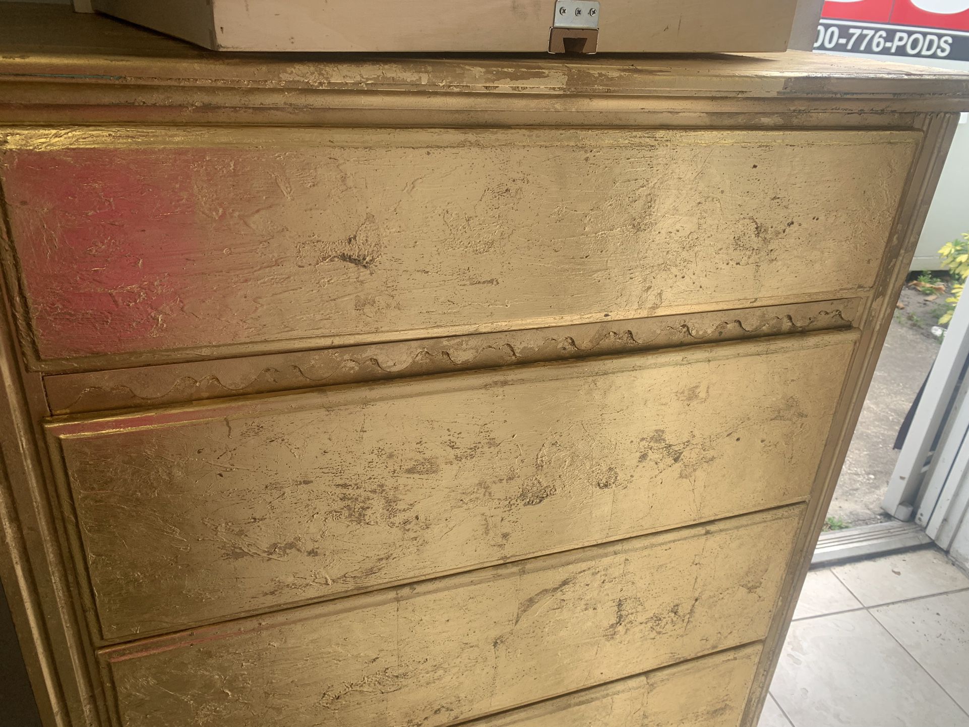 Gold Antique Dresser $80 Wood 