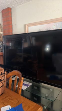 65” Insignia LED TV + Glass TV Stand – $150 OBO