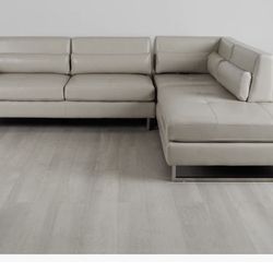 Alec Gray Leather Sectional