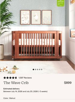 Nestig 3-in-1 Crib (color: walnut)