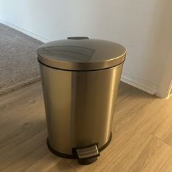 Oval Stainless Steel Step Trash Can