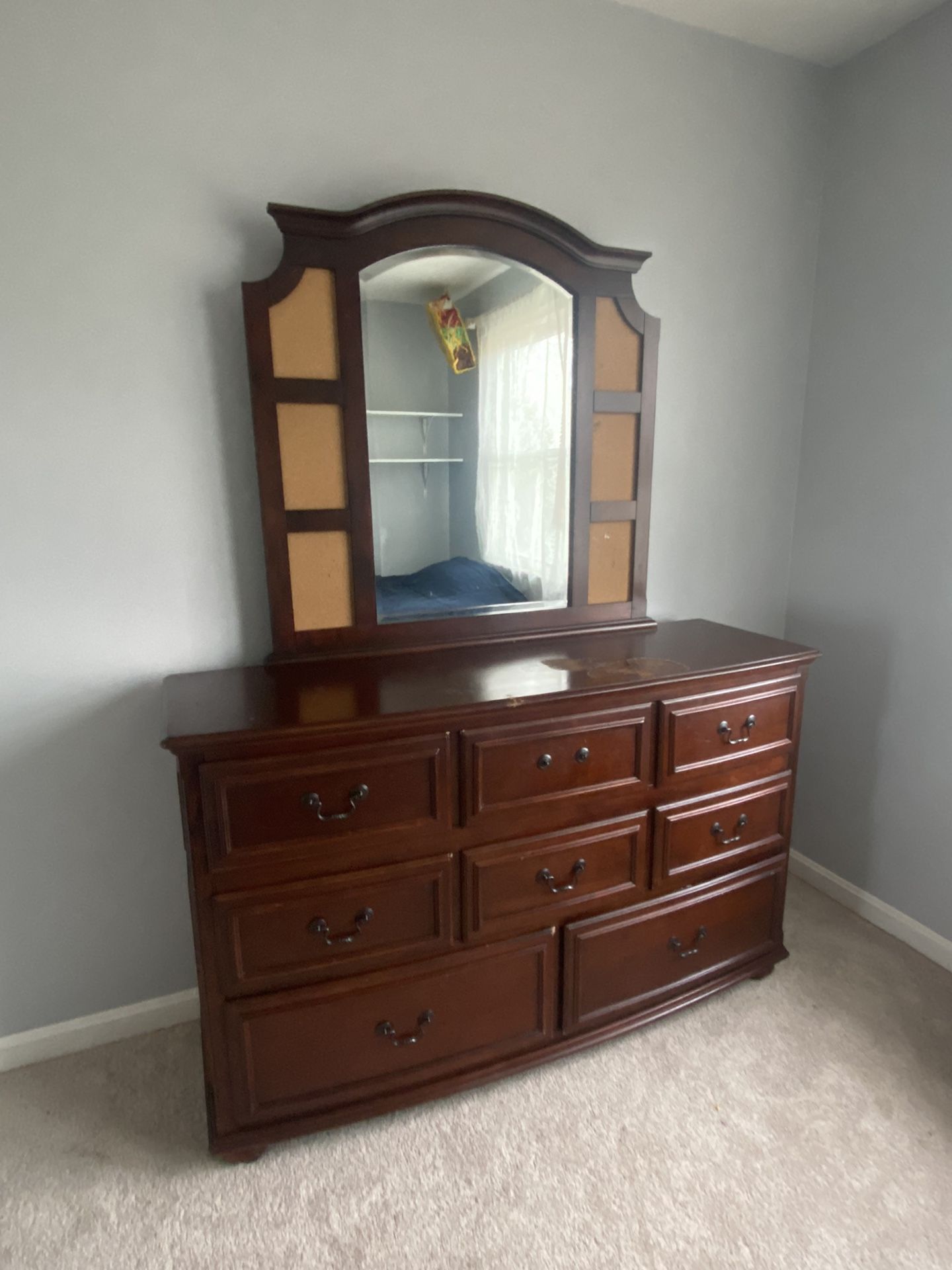Dresser with mirror