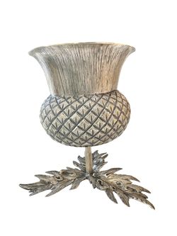 Antique Silver plated thistle chalice cup