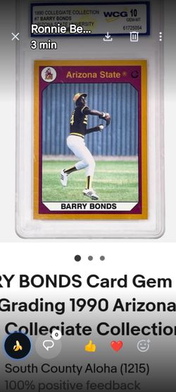Barry Bonds Baseball Card
