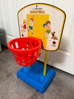Vintage Fisher-Price Kids Basketball Hoop Toy