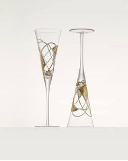 Antoni Barcelona Champagne Flute 7.5 Oz GOLD