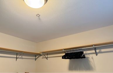 Closet Shelving System with Hanging Rods – 2 Shelves