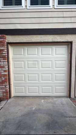 White Raised Panel Garage Door