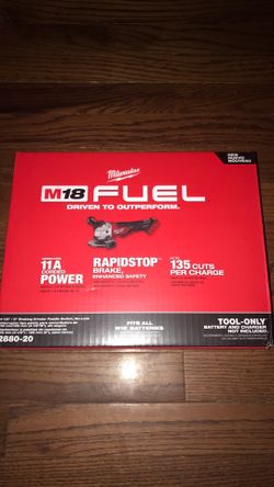 Milwaukee Fuel m18  4-1/2” /5 Grinder Paddle switch no Lock