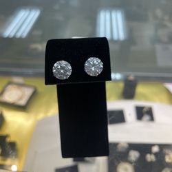 Silver Earrings- 10K, 6.8 Grams