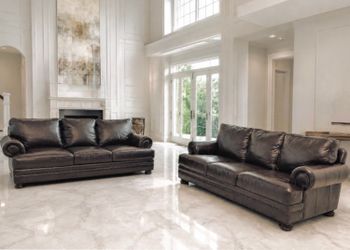 Bernhardt Genuine Pure Leather Couch Matching Set Perfect Condition