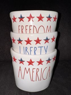 Patriotic Ceramic Bowls – July 4th