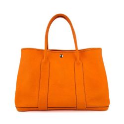 Hermes Orange Garden Party 36 Tote Leather