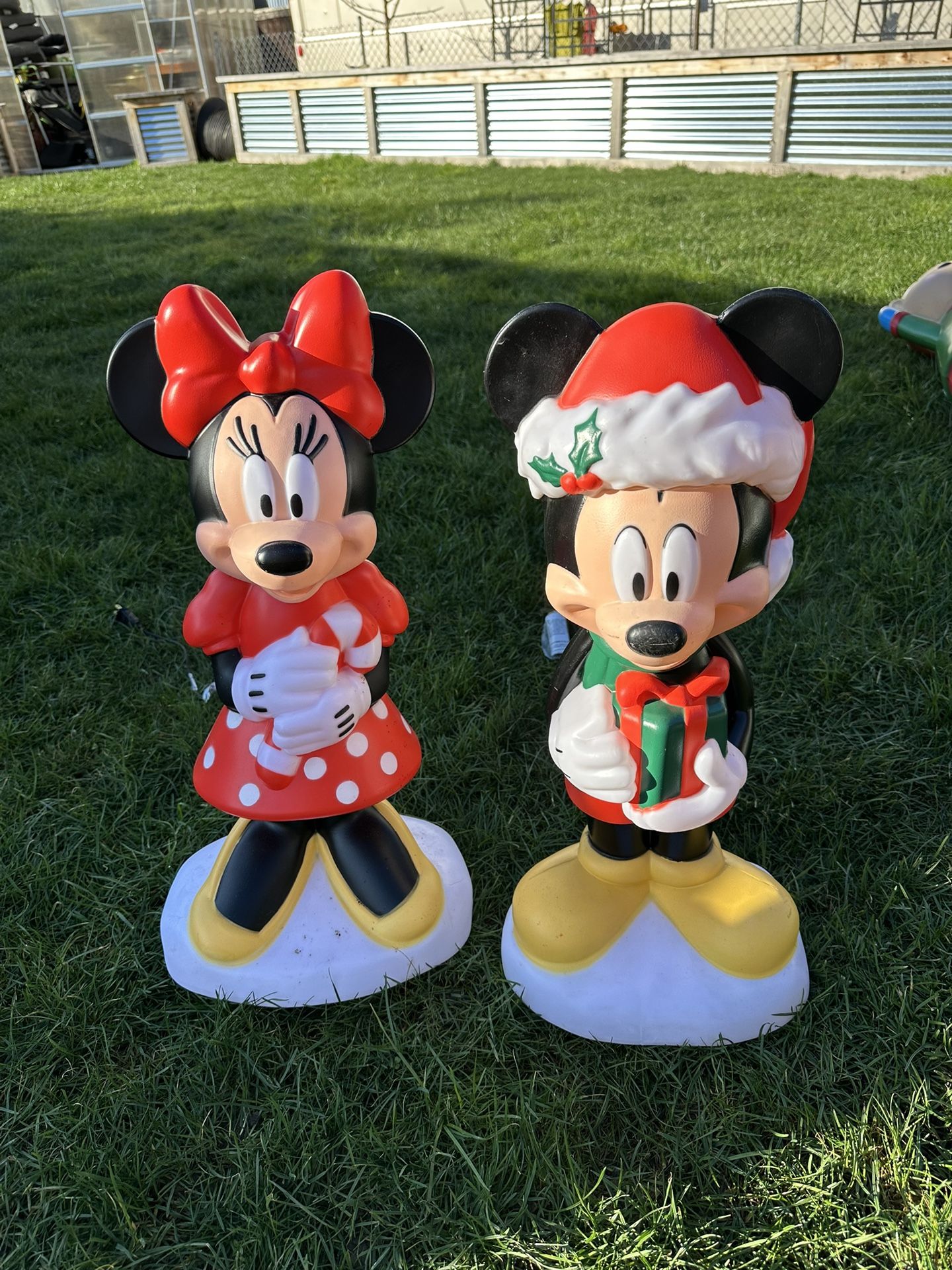 Christmas Blow Molds - Mickey & Minnie Mouse