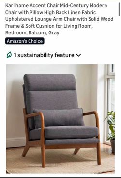 Gray accent chair
