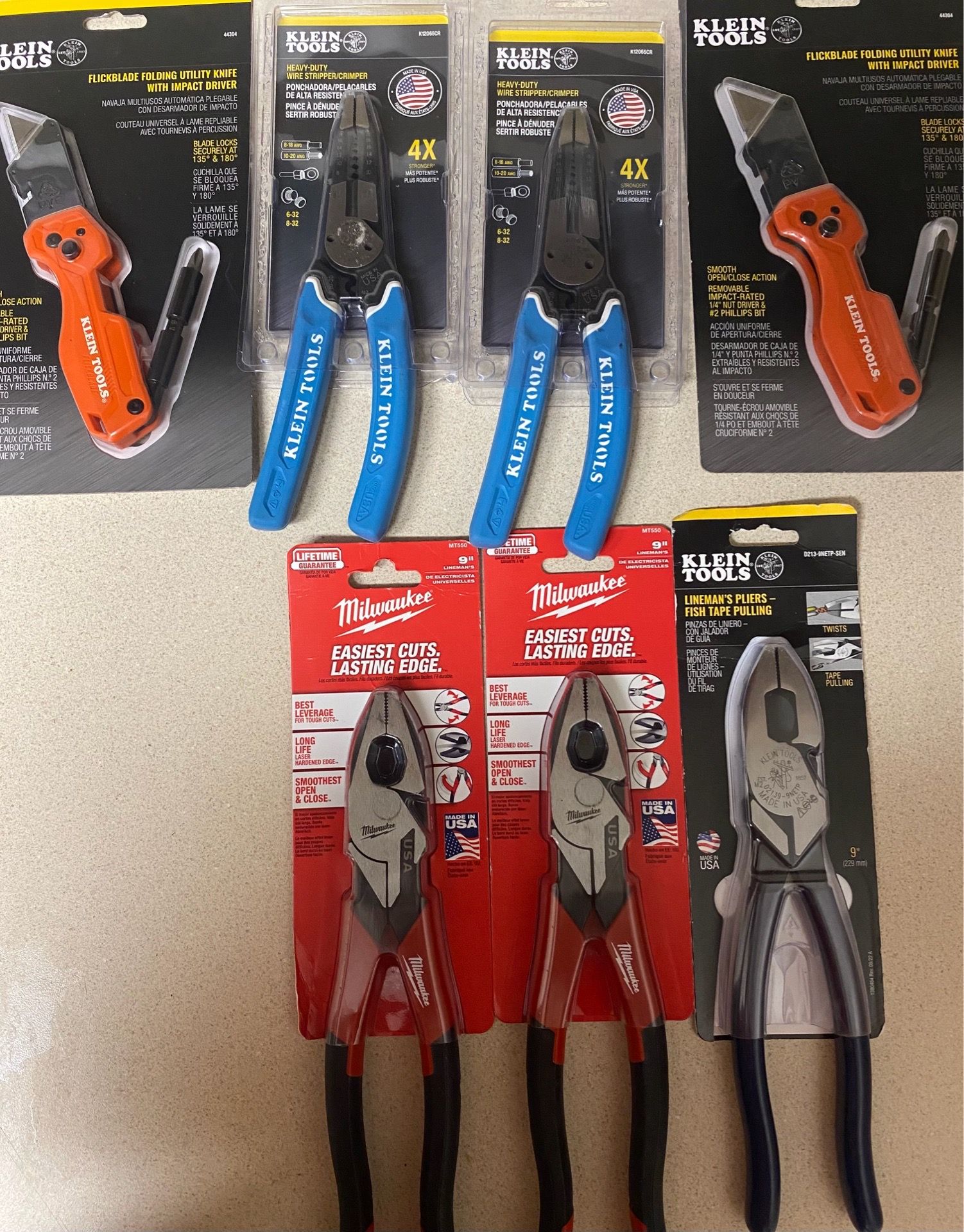 Klein & Milwaukee Tools β $15 Each π§π―