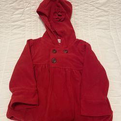 B.T. Kids Red Hooded Fleece Toddler Coat
