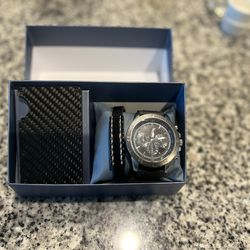 [SET] Wristwatch & bracelet & Business Card Holder $40