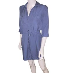 Micheal Kors Blue Shirt Dress Size XS