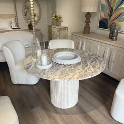 48” Round Marble Dining Table, Free Delivery ✅ Modern Marble Top Dining Table, Marble Table Tendu Marble 