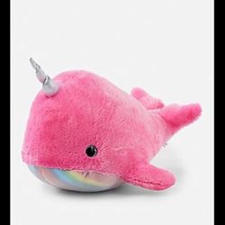 Justice Aurora Pink Jumbo Narwhal Plush - NEW in box!!!