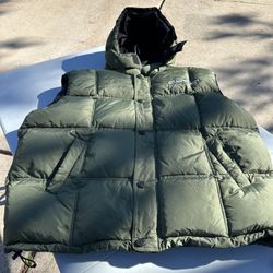 LIKE NEW VINTAGE MEN DADA/SUPREME TEAM PUFF VEST WITH DETACHABLE HOOD SIZE 3XL