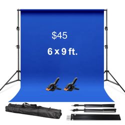 Blue Backdrop & Stand Kit 6x9’