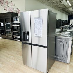 NEW  - 23 Cu. Ft. Side-by-Side Counter-Depth Refrigerator with Smooth Touch Dispenser - Stainless Steel Model:LRSXC2306S