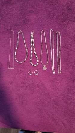 Sterling Silver Necklace & Rings