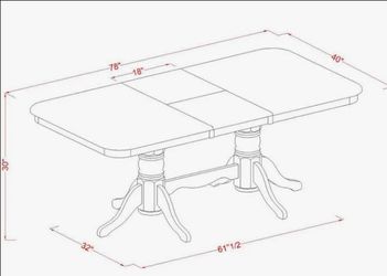 7 pc PURE WOOD DINING SET 6 CHAIRS AND EXTRA LEAF