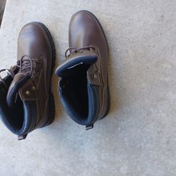 Mens Brown Steel Toe Size 13