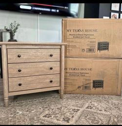 Two nightstands- end tables- side tables- farmhouse- my Texas home