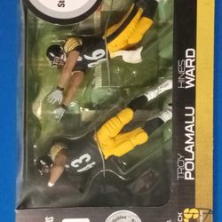 McFarlane Toys NFL Pittsburgh Steelers 2009 Hines Ward & Troy Polamalu 
