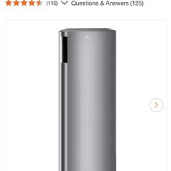 New LG 20.63 in. W. 6 cu. ft. Single Door Top Freezer Refrigerator with Inverter Compressor & Pocket Handle in Platinum Silver