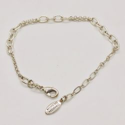 Silver tone chain bracelet