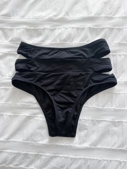 Black Bikini Bottoms with Cutouts