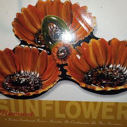 Clay Art Harvest Sunflower. Ceramic Bowl