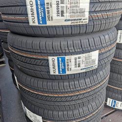 245/60R18 Set Of 4 Kumho Hp71 New Tires 