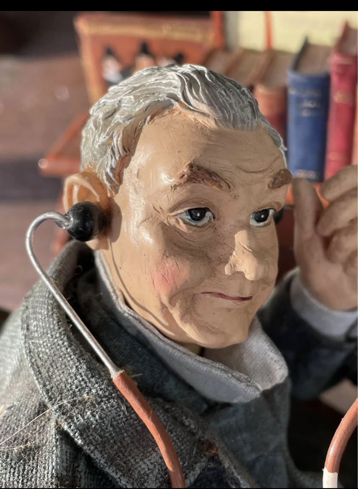 Highly collectible rare Norman Rockwell’s country doctor with child papier-mâché statue