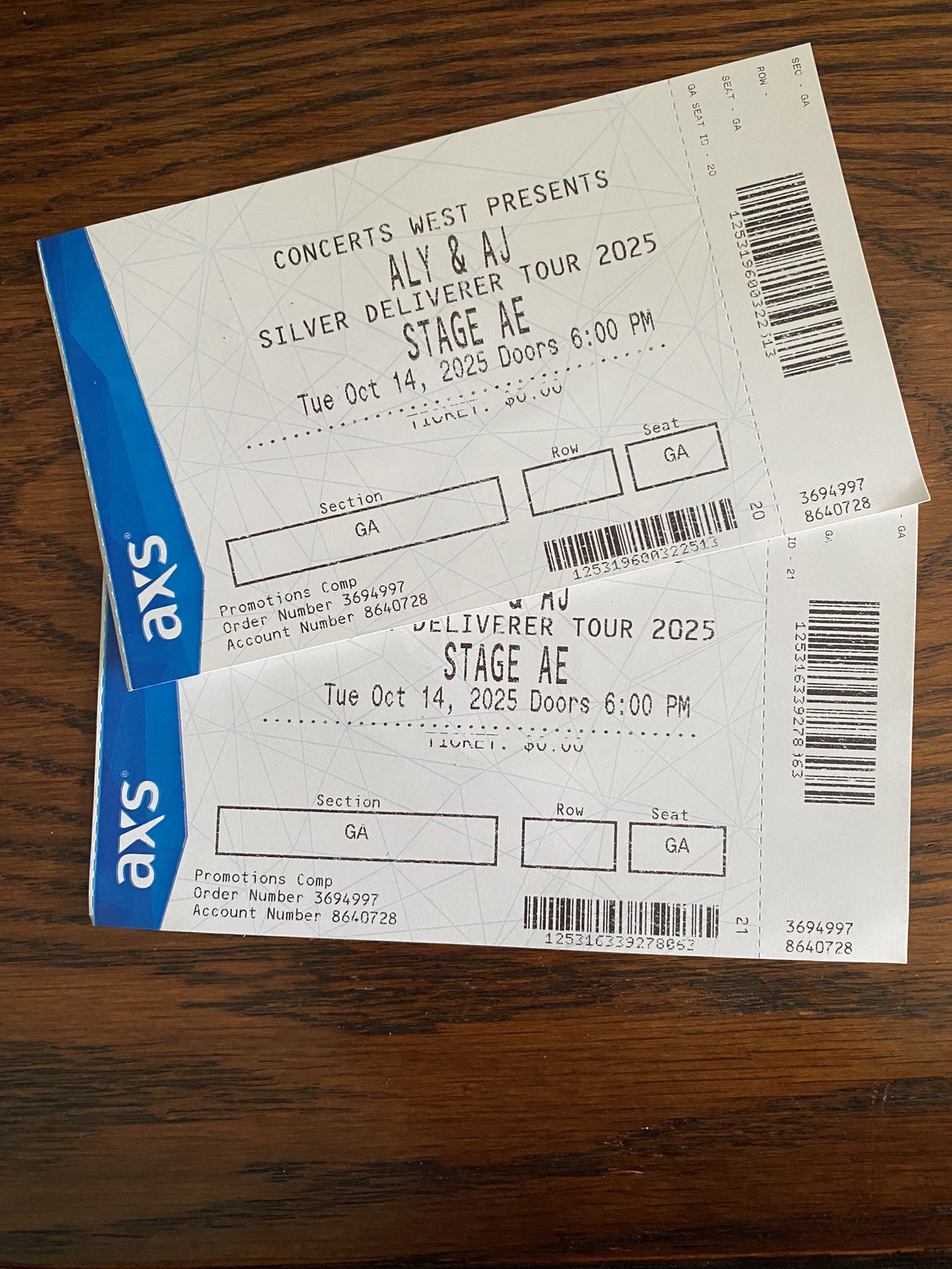 Aly & AJ tix @ Stage AE