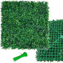 Boxwood Panels 10 Pack Grass Wall Panels 30x 40 Inch - Boxwood Faux Grass Wall Panels Artificial Boxwood Panels for Indoor Outdoor Garden Greenery Wal